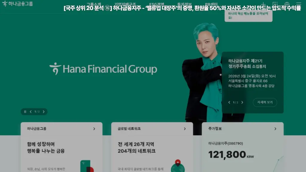 하나금융지주-밸류업-자사주-소각-수익률