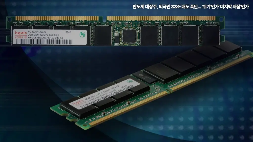 반도체-대장주-외국인-33조-매도-폭탄-위기-저점