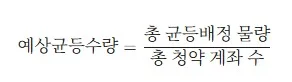 예상균등수량